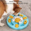 Interactively Slow Eating Cats Bowl Fun-Blue and yellow 6