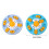 Interactively Slow Eating Cats Bowl Fun-Blue and yellow 4