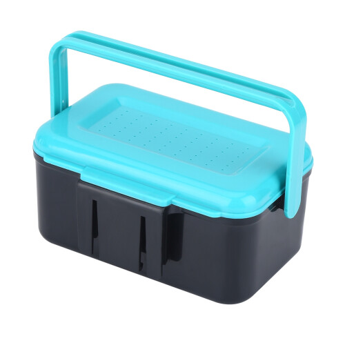 Angelköder-Organizer mit sicherem Köderclip, Köderhalter aus robustem ABS-Material mit zusätzlichem Stauraum, tragbarer Lebendköderbehälter 2