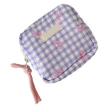 Functional Square Makeup Storage Bag Premium Polyester-Purple