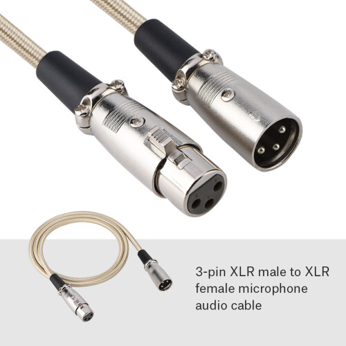 Καλώδιο XLR Premium, 3 ακίδων, ενισχυμένο με Kevlar νάιλον, πλεγμένο με θωράκιση, με 2