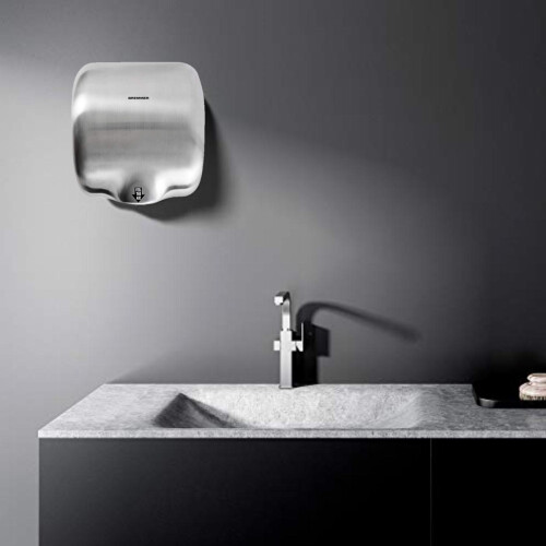 Bremmer Generic Turbo Hand Dryer in Brushed Steel 2