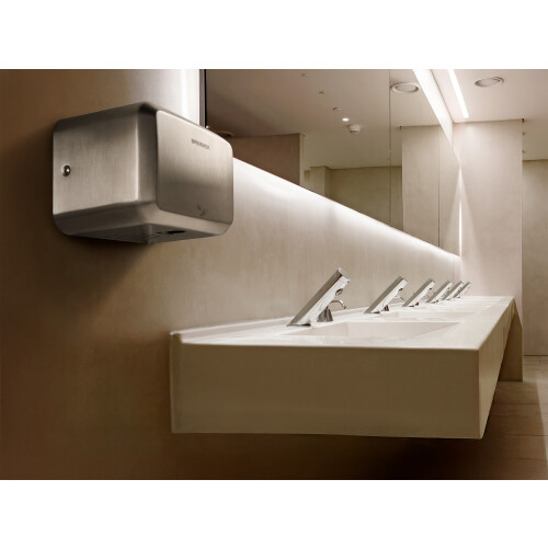 Bremmer Nano Blade Compact Hand Dryer Brushed Steel 1
