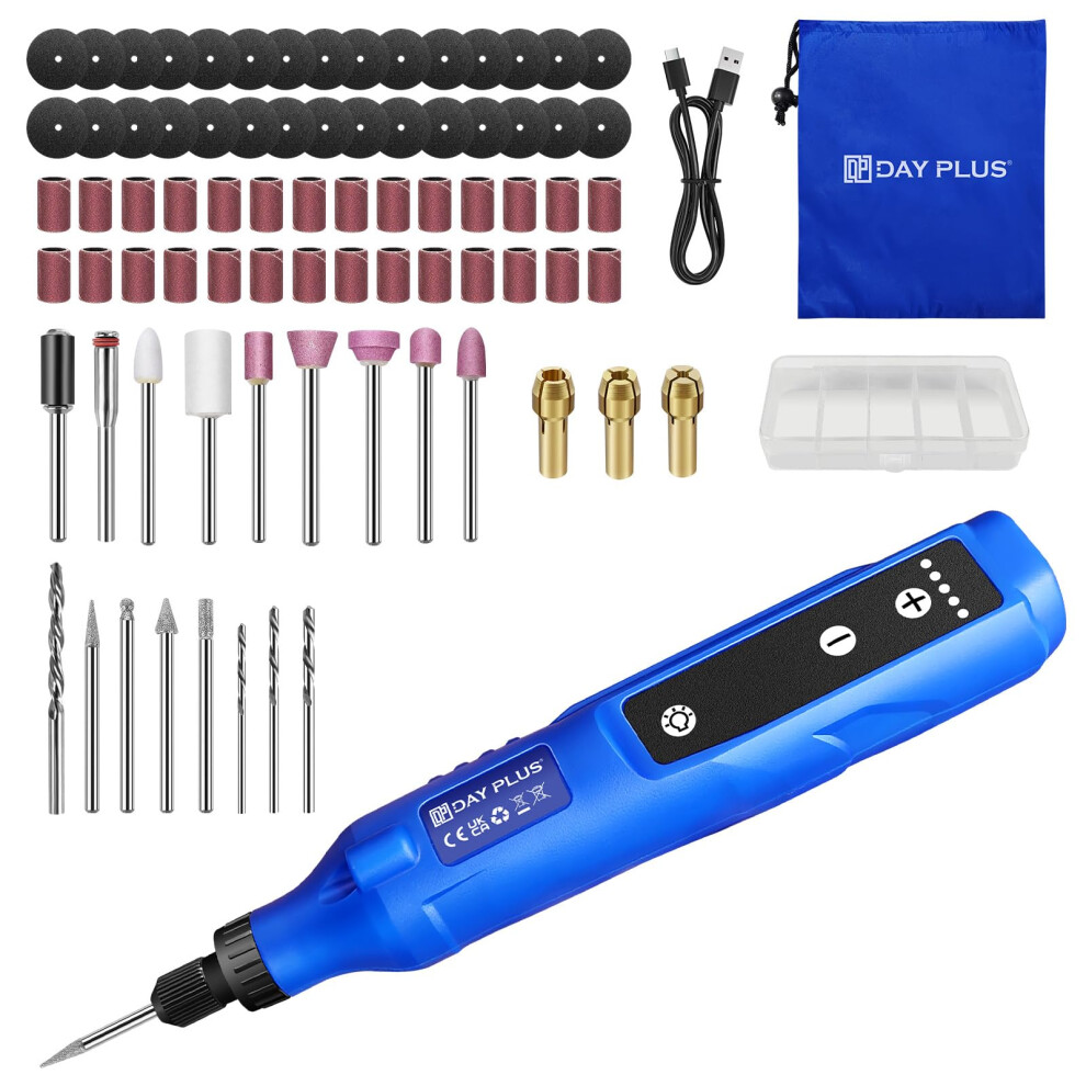3.7V Cordless Rotary Tool With 5 Speeds And 80 Accessories Engraving Pen For Grind Polish Drill Etch Carve Lightweight 9119770821256