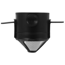 Coffee Filter Funnel Metal Funnel for Filling Bottles Black ABS Plastic