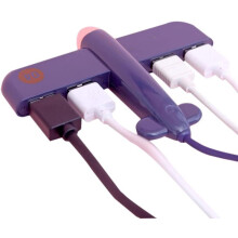 Station de charge de bureau en forme d'avion, hub USB portable Ă 4 ports avec rallonge de 1 m pour gadgets technologiques viraux TikTok, SuperSp