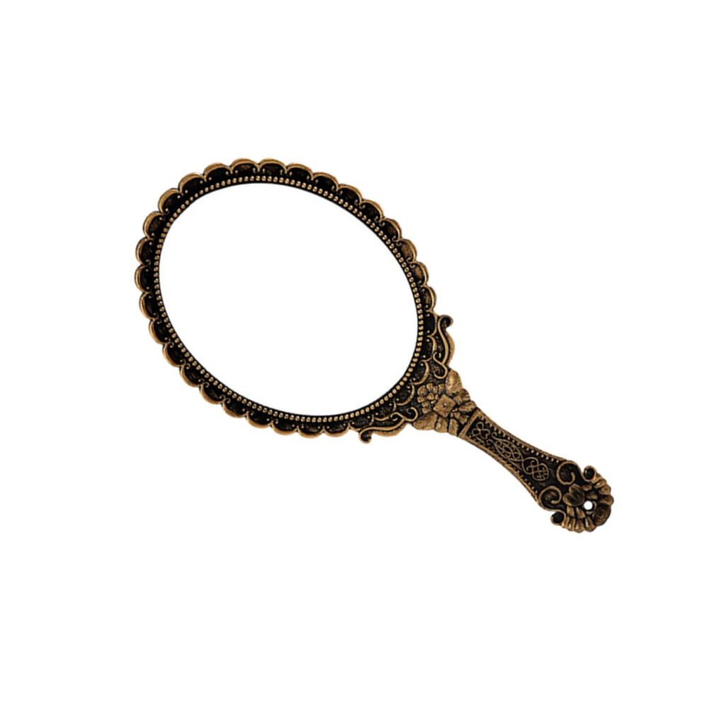 Makeup mirror with retro handle hand mirror mirror with handle cosmetic mirror foldable portable top mirror