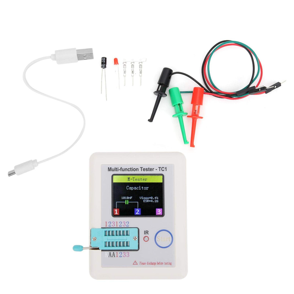 Multifunction Transistor Tester, Selfcalibrating Diode Tester Lcrtc1 With 1.8' Tft Screen For Capacitor Diodes Npn And Pnp Transistors 9119770821423