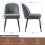 (GREY, 2pcs) Chunky Weave Fabric Upholstered Dining Chair 3