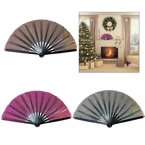 Party Essential Shimmering Foldable Dance Accessories Wood-3 2