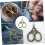 Embroidered Scissors Sewing Threads Household Scissors Thread Cutting Tool Stainless Steel 2