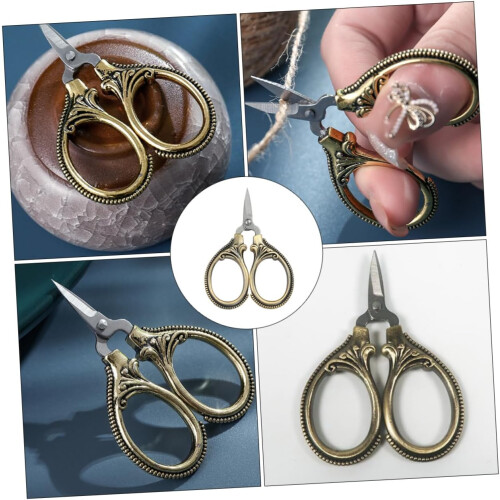 Embroidered Scissors Sewing Threads Household Scissors Thread Cutting Tool Stainless Steel 1