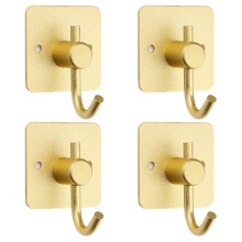 Crochets adhésifs en aluminium spatial, crochets porte-serviettes adhésifs ultra-résistants pour fixation murale, crochets décoratifs faciles à
