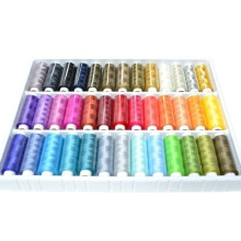 Nähgarn – SG – Schachtel mit 39 Spulen – 250 Meter – Polyester – 39 verschiedene Farben
