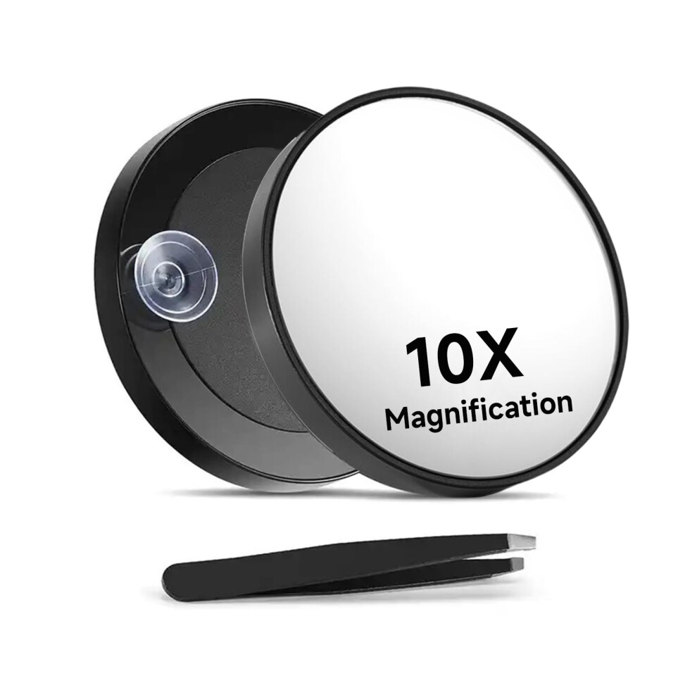 Make Up Mirror with 10x Magnification and Tweezers, Magnifying Mirror, Cosmetic Mirror with Magnification, Cosmetic Mirror