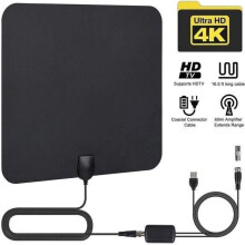 Leistungsstarke Zimmerantenne für TV, kostenlose digitale DVB-T-Sender, hochauflösendes Full-HD-Kabel, Antenne für digitalen Signalempfang
