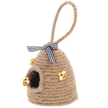 Round Honeycomb Bee Festival Hanging Ornament Theme Wall Decoration Wooden Bee