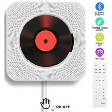 Tragbarer CD-Player, Bluetooth, Wandmontage möglich, integrierte HiFi-Lautsprecher, Heimkinoanlage mit Fernbedienung, UKW-Radio