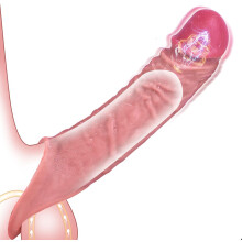 Sex Toys Penis Sleeve for Man,Adult Toys Vibrator Cock Sleeve Penis Extender, Male Sex Toy Couples Enlarger Extension 21cm, Cockringvirbator Sex toys