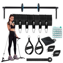 Pilates Bar Set with Resistance Bands, Ab Roller for Full Body Workout YH202
