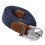 Herren-Ledergürtel, Canvas-Schnalle, elastischer Gürtel, Marineblau 2