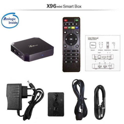 Smart-TV-Box – X96 – Mini – Android 7.1.2 – 4K – WLAN – 1 Go RAM 8 Go ROM 2