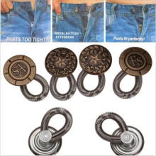 6 Metallknöpfe für Jeans oder Hosen mit Zugfeder