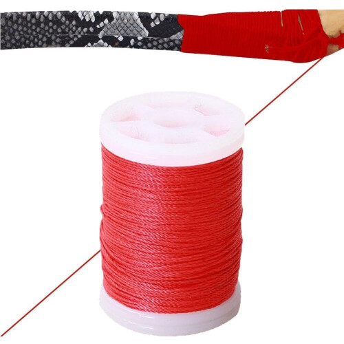 Archery Bow String Serving Thread Durable Bowstring Serving Thread for Compound Recurve Bow Tying Peep Sight Nock Point Red 2