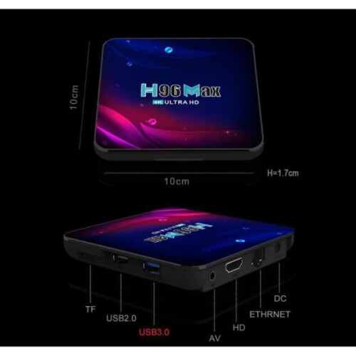 H96 Max V114GB + 64GB Smart TV Box Multimedia Android 11 Wifi 4K YouTube Decoder 2
