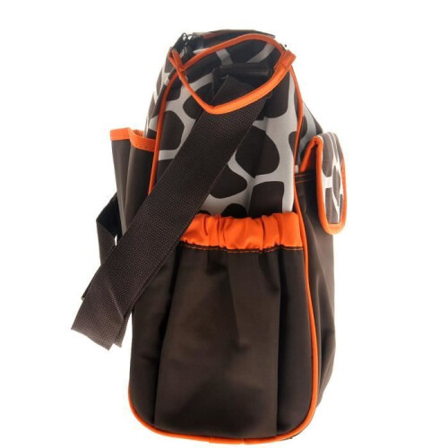 Wickeltasche mit orangefarbenem Giraffenmotiv 1