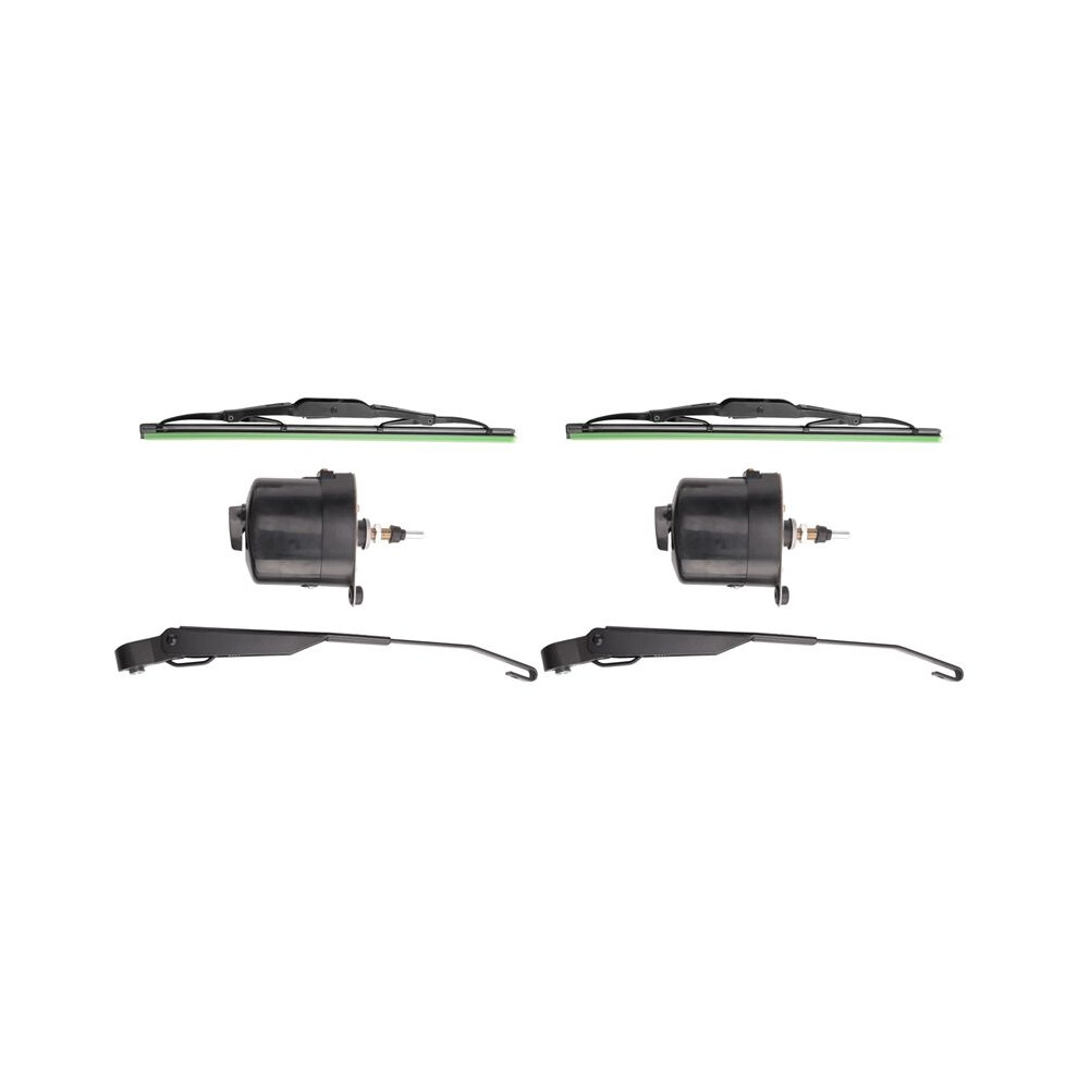 2X 12V Universal Windscreen Wiper Motor With Arm And Blade For Willys Jeep Tractor 01287358 7731000001 4711564631338