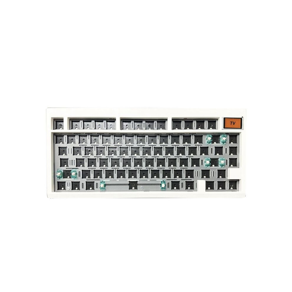 Photos - Keyboard GMK81 Custom Mechanical  Kit Hot Swap Bluetooth 2.4G Wireless RGB Backlit Gasket Structure Support Via White