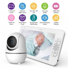 Babyphone 7, drahtlose Videokamera, digitale Überwachung, Nachtsicht, Zwei-Wege-Kommunikation