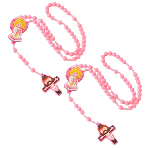 2er-Pack religiöses Geschenkset für katholische-Rosa Winkeltyp