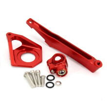 Motorcycle Steering Stabilizer Damper Mounting Bracket Kit for YAMAHA YZF-R6 YZF600 2003 2004 2005 Red