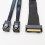 0.8m Server Adapter Cable Slimesas MCIO 8I to 2xSFF-8643 MINISAS Server Data Multifunction Convenient Adapter Cable 5