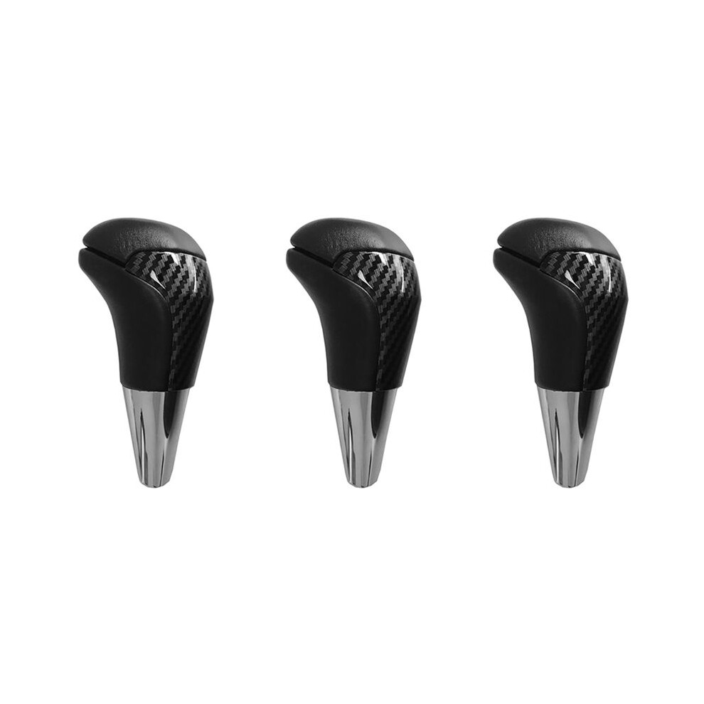 3X For Toyota Land Cruiser Carbon Fiber Pu Leather Automatic Shifting At Shifting Pusher Gear Shift Knob Head Cover 6133869992477