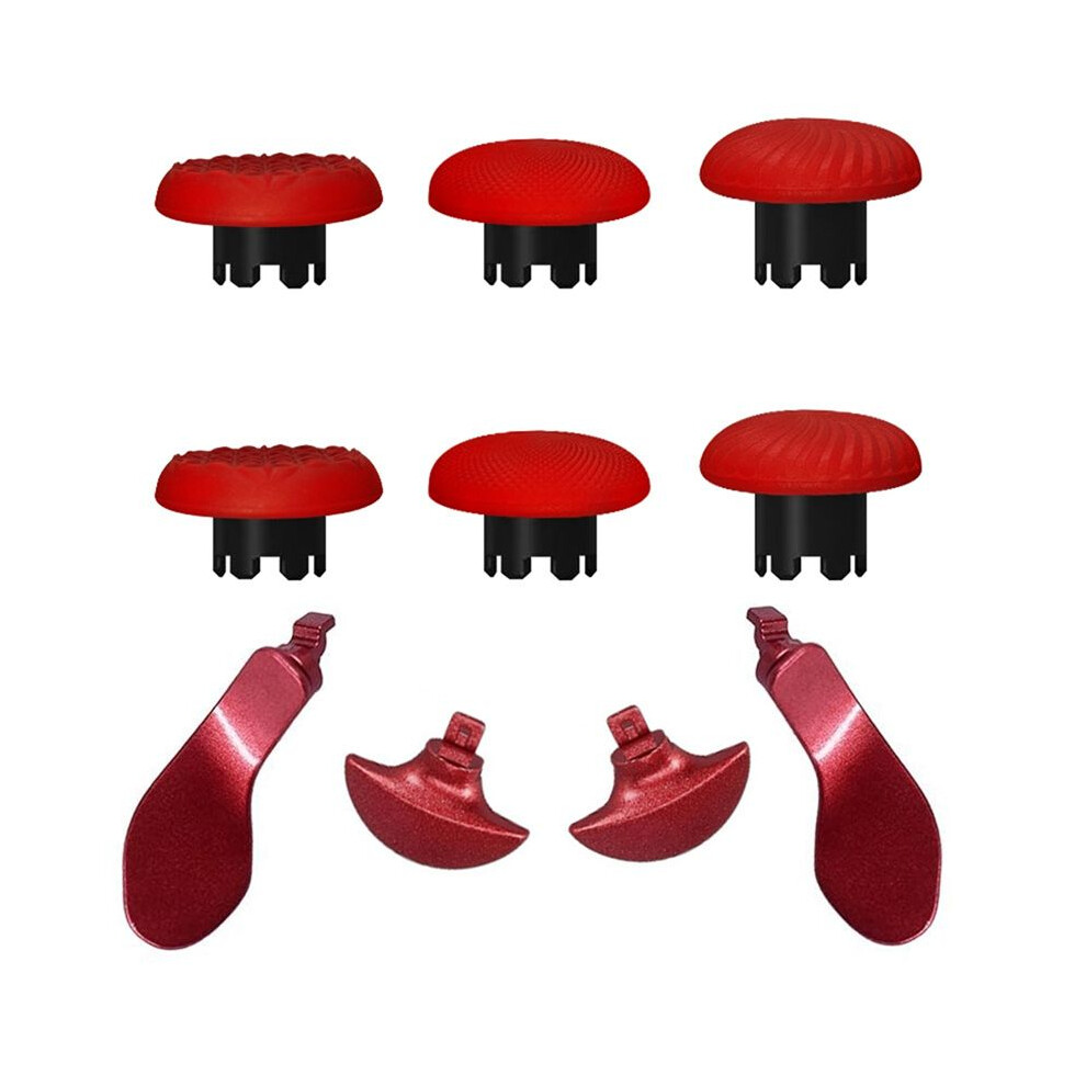 10 In 1 Joystick Kit For Ps5 Edge Dualsense Controller Replacement Thumbsticks Joysticks Grip And 4 Paddles Red 6131667566043
