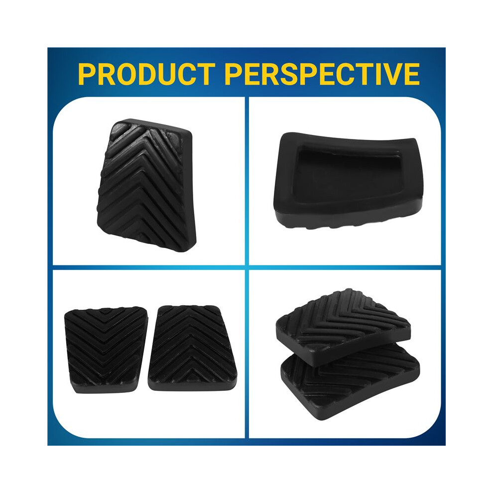 2Pcs Rubber Brake Clutch Pedal Pad For Hyundai Elantra Sonata Tucson 32825-36000 Black 4711680217386
