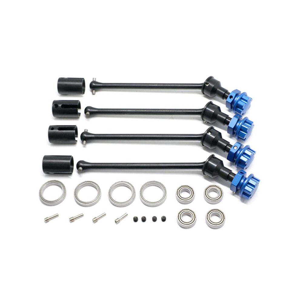 4Pcs 8996X Steel Extended Drive Shaft Cvd With Splined Wheel Hex For 1/10 Traxxas Maxx Widemaxx Rc Car Parts, Blue 4711614185385