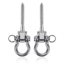 Pack of 2 Swing Hooks Bearings, Hammock Swing Hanger 125 mm M8 Stainless Steel Ceiling Hook