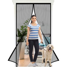 Magnetisches Fliegengitter für Türen – 180 x 350 cm – Fiberglas – Automatischer Schließmechanismus – Schwarz
