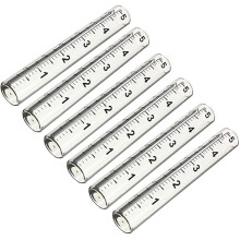 Rain Gauge Replacement Tubes 5 Inch Plastic Rain Gauge Test Tubes with Scale for Outdoor Garden Yard Home 6 Pack