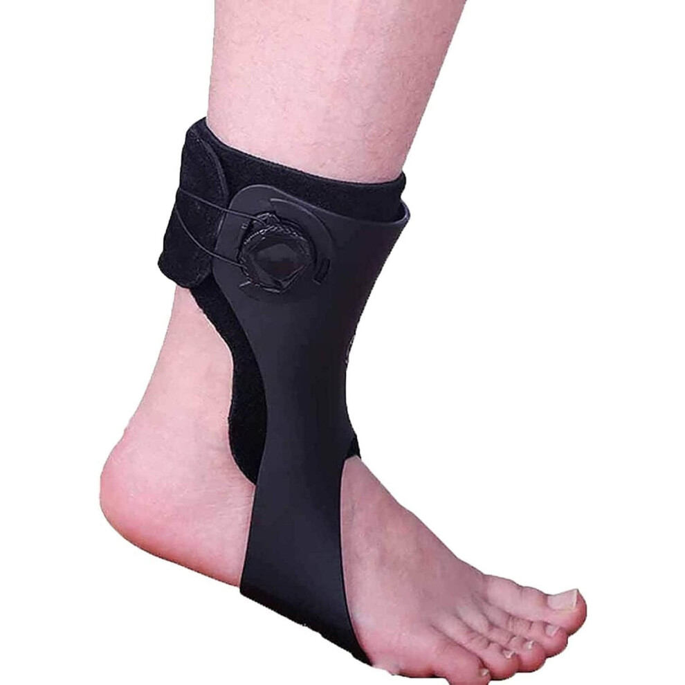 Adjustable Right Ankle Foot Orthosis Brace for Foot Drop Support and Dorsiflexion Assist, Size M