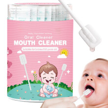 Baby oral cleaner, soft cleaning stick, tongue gauze gum cleaner, comfortable and flexible tongue scraper for babies, children, dental and oral care.