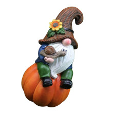 Sitting pumpkin dwarf, Mini decoration, Halloween ornaments, Pumpkin dwarf decoration