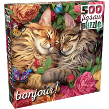 Buffalo Games - Brigid Ashwood - Katzen in Liebe - 500 Teile Puzzle für Erwachsene - Perfekt für Spieleabende - Größe 21,2