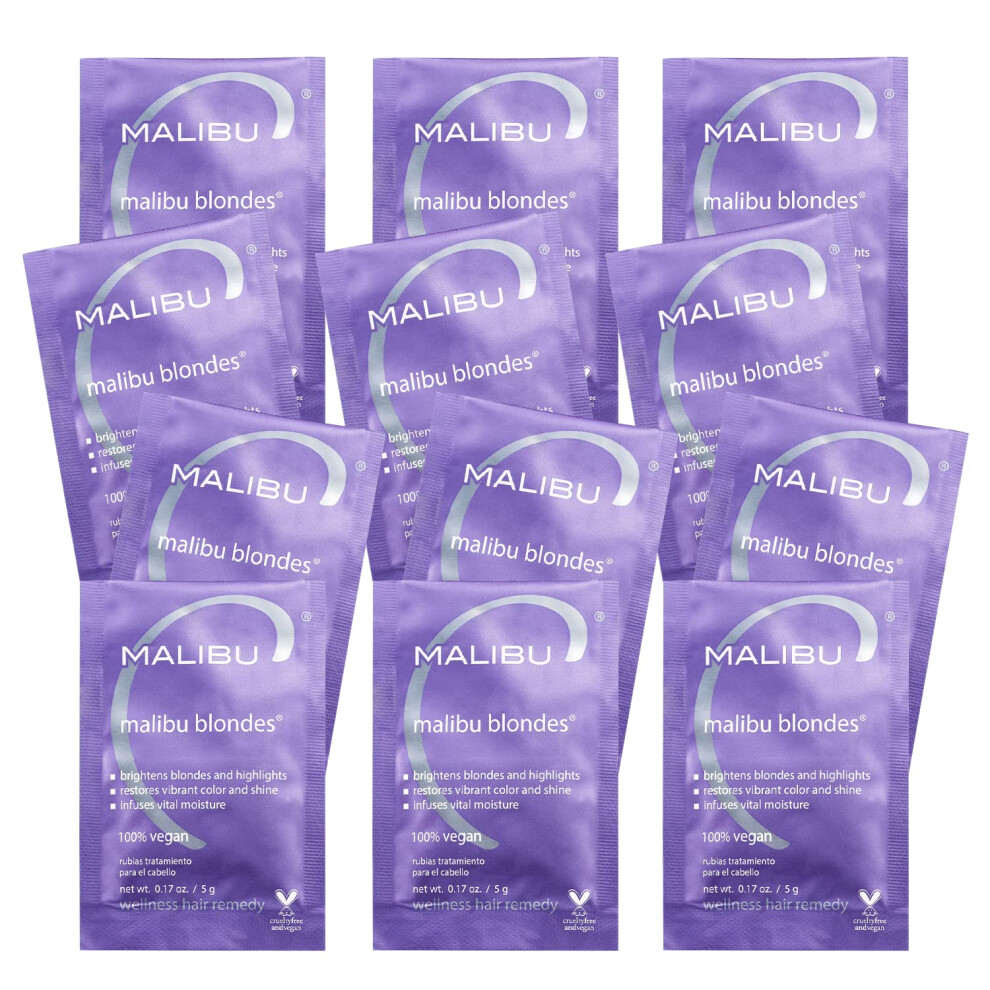 Malibu C Blondes Wellness Remedy - Removes Discoloration From Bleached Highlighted Or Natural Blonde Hair + Restores Vibrance And Shine With Vitamin