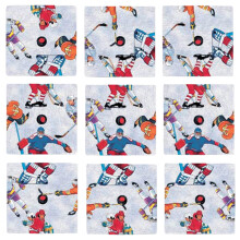 B. Dazzle -Hockey -9 Teile Scramble Square Puzzle - Herausforderndes Gehirnspiel für Kinder & Erwachsene
