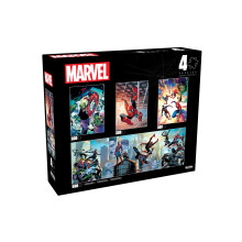 Buffalo Games - Marvel - 4 x 1 Multipack - Spider-Man - Jigsaw-Puzzles für Erwachsene - Perfekt für Spieleabende